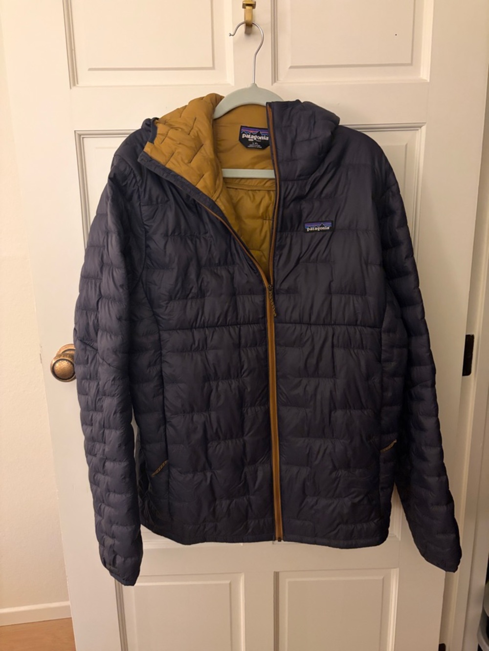 Men’s Patagonia Micro Puff Hoody - Smolder Blue Raptor Brown